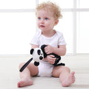Baby Soothing Towel Cartoon Animal Educational Plush Rattle Toys(Panda)