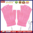 Women Men Electric Heating Gloves USB Thermal Gloves for Sports Skiing (Pink)