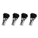 VODOOL 4pcs car chrome rubber tubeless tires tire valve stem cap wheel caps f