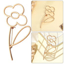 Women Scarf Buckle Lapel Simple Pin Flower Brooch Alloy Hollow Fashion