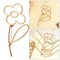 Women Scarf Buckle Lapel Simple Pin Flower Brooch Alloy Hollow Fashion