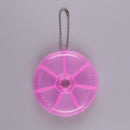Portable 7 Day Weekly Round Drug Tablet Pill Box Medicine Splitters (Rose)