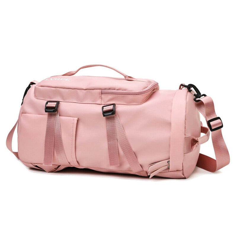 Unisex Backpack Travel Sports Compartment Gym Fitness Camping Bag (Pink) Newly