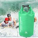 Waterproof Pouch Dry Sack for Drifting Swimming Trekking Bag (Green 2L) Newly