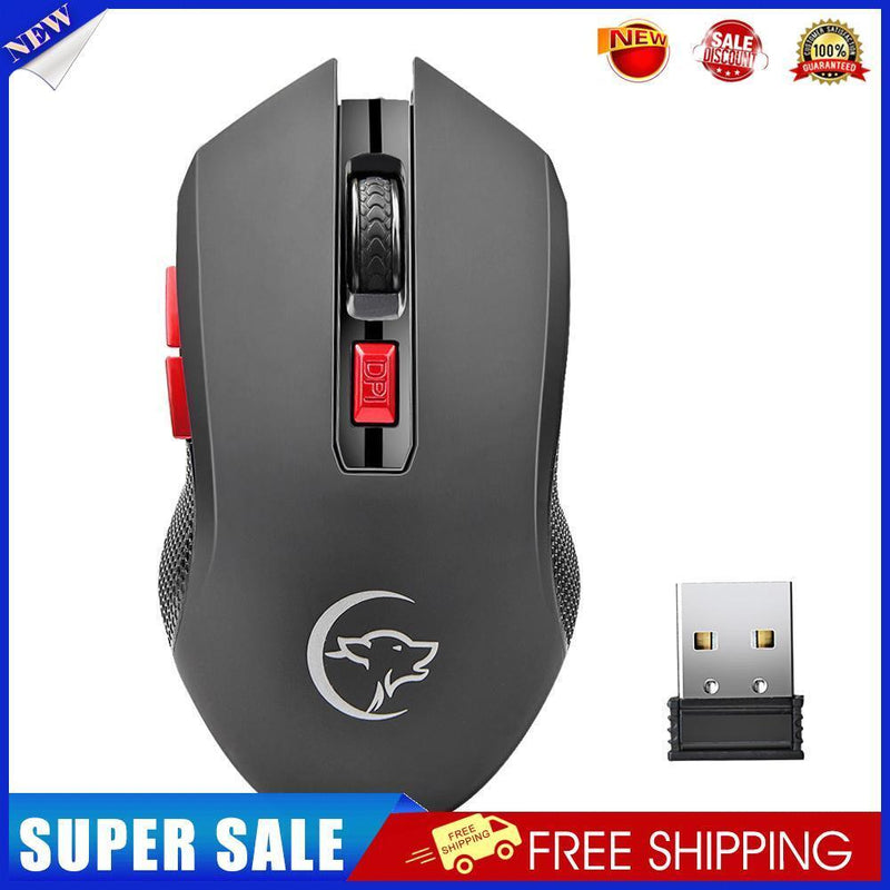 2.4G Wireless Gaming Mouse 2400DPI 6 Buttons Optical Mice with USB Receiver