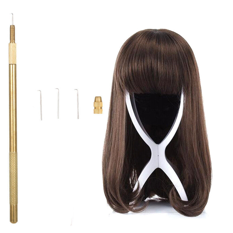 5pcs/set Ventilating Holder with Copper Handle for DIY Lace Wig Needles