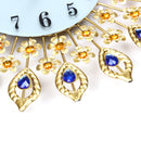 Large Wall Clock Luxury Peacock Diamond Wall Clocks Metal Living Room Digital Needle Wall