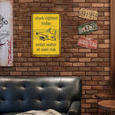 Warning Slogan Plate Metal Tin Plaque for Beach Seaside Waters Notice Sign