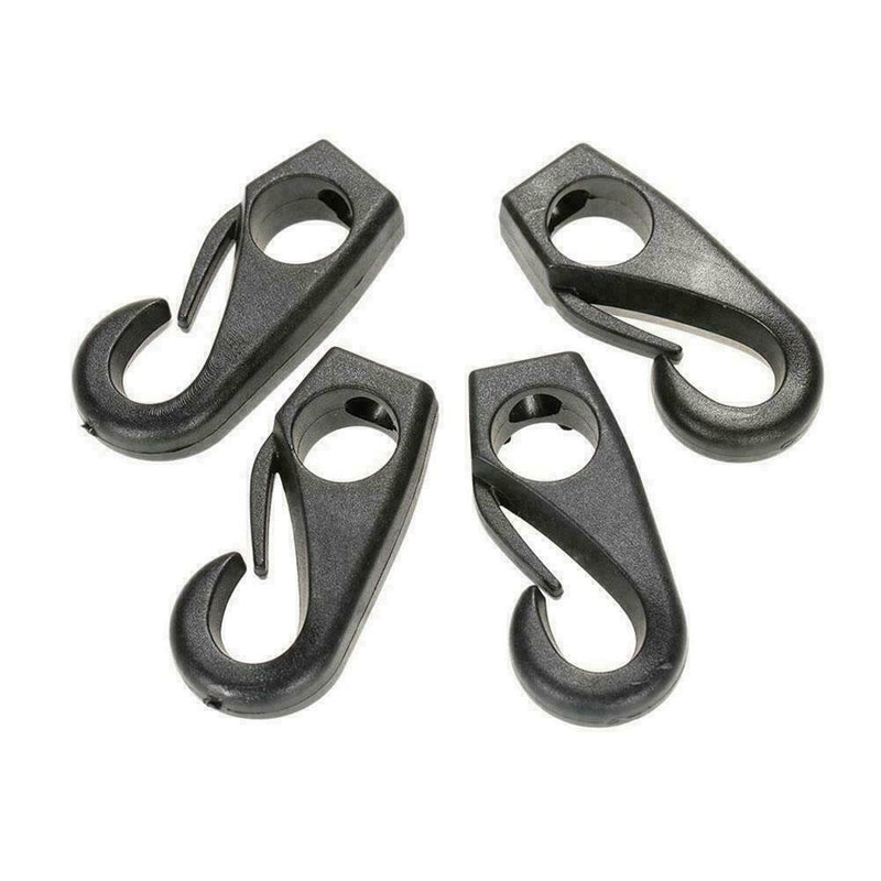 10x Plastic Bungee Hooks For Shock Cord Tie Down Canoe Kayak E8W0 J3N0