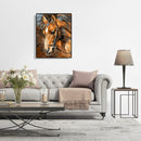 Hand Painted Craft Frameless DIY Sad Horse Painting By Numbers Kit Picture