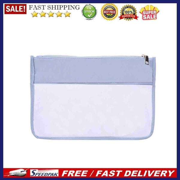 Fashion Letter Clutch Bag Transparent Cosmetic Bag PVC Zipper Clear Beauty Ca