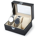 Portable 3 Slots Watch Box Jewelry Bracelet Case Organizer Rings Display Holder