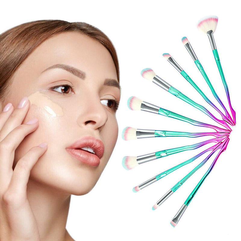 10pcs Makeup Brushes Set Blush Foundation Shadow Concealer Cosmetic Beauty Tools