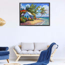 5D Diamond Painting Seaside Village Full Round Drill Rhinestone DIY Decoratio