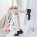 College Style Ultra-thin Bow Lolita Lace Socks High Tube Stockings Knee Socks