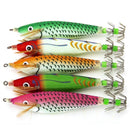 8cm Luminous Wood Shrimp Bait with Squid Jigs Hook Fishing Lures (Orange)
