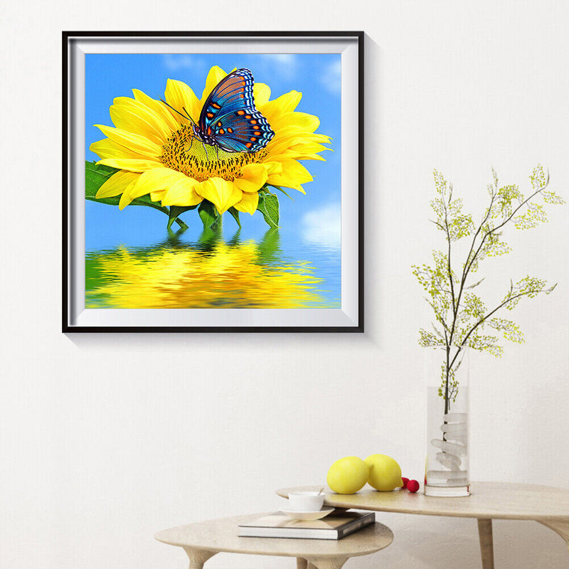 5D DIY Full Drill Diamond Painting Positive Sunflower Embroidery Needlework Set