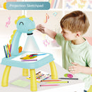 Dinosaur LED Projector Drawing Table Toys Kids Musical Projection DIY Paint Tool