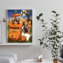 5D DIY Diamond Painting Pumpkin Cats Full Round Drill Mosaic Picture Kit