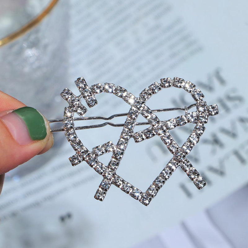 Diamond Women Girl Hair Clips Rhinestone Hairpins Barrette Shiny Headwear
