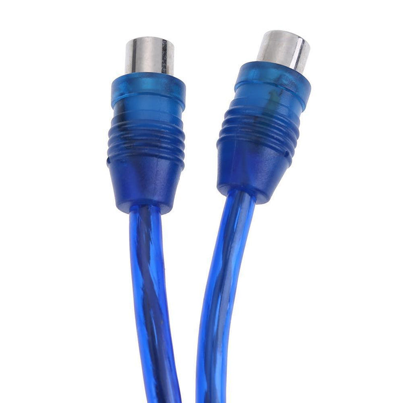 1pc 30cm 2 RCA Female to 1 RCA Male Splitter Cable for Car Audio System Newly