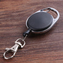 Nylon Rope Recoil Ring Outdoor Survival EDC Retractable Key Chain with Clip