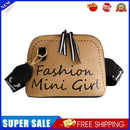 Women Leather Shell Wide Shoulder Strap Retro Messenger Bag (Light Brown)