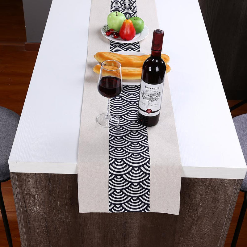 Chinese Style Printed Table Runner Decorative Tea Towel Tea Ceremony Access