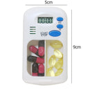 2 Grid Pill Box Alarm DIY Digital Portable Pill Organizer Timing Reminder