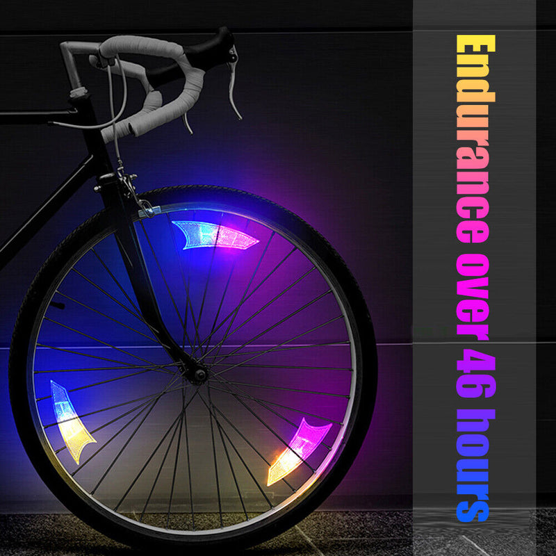 2pcs Bike Spoke Lights Bicycle Tire Wheel Rim Night Reflective Flashing Lamp