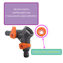 3-Way Garden Tap Water Splitter Garden Pants w/ Switch Valve Irrigation Connector