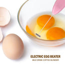 Electric Eggbeater Milk Drink Coffee Blender Egg Beater Stirrer (Pink)