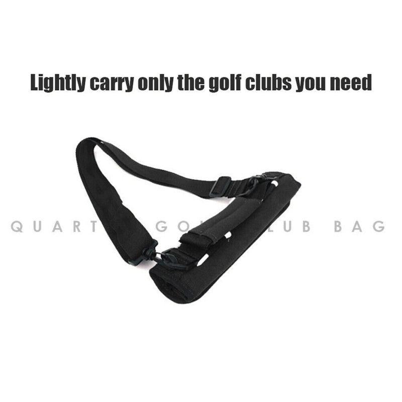 Golf Club Carrier Bag Nylon Carry Driving Range Travel Shoulder Bag (Black)
