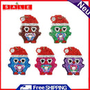 5pcs DIY Full Drill Diamond Painting Animal Xmas Penguin Special-shaped Keychain