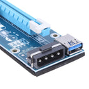 USB 3.0 PCI-E Express 1x to16x Extender Riser Card Adapter SATA 4PIN Power