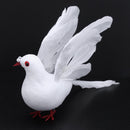 White Foam Artificial Feather Wings Simulation Pigeon Wedding Decor Spread