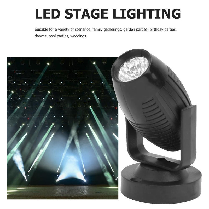 LED Stage Spotlight 85-265V 360 Degree KTV Bar Party Spot Beam Lamp (RGB)