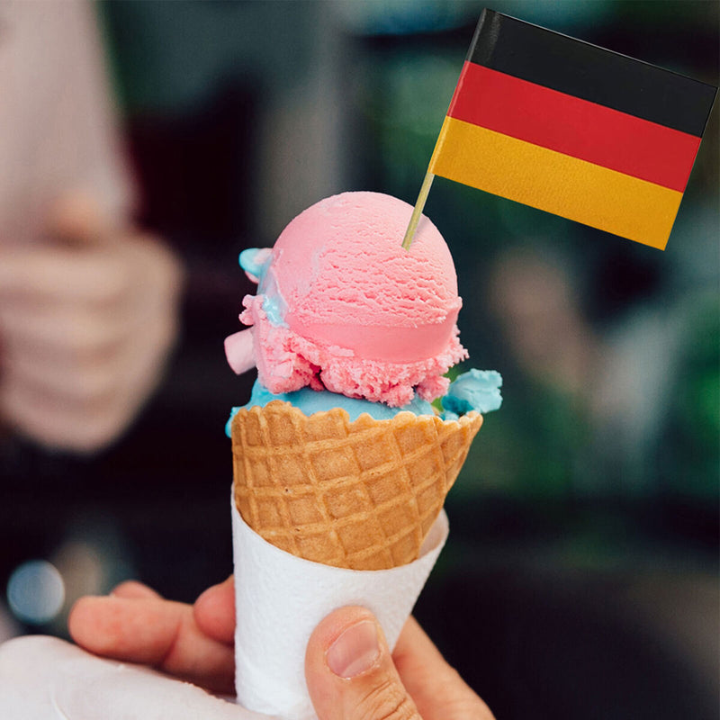 Germany Toothpick Flags - Mini Stick Cupcake Toppers & Country Party Decors