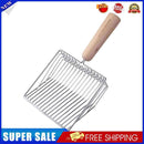 Cat Litter Shovel Wooden Handle Pet Toilet Cleaning Poop Scooper (Metal)