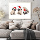 Christmas Dogs Oil Paint By Numbers Kits Canvas Drawing DIY Coloring Pictures