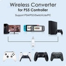 Wireless Gamepad Converter for PS5/Switch/PC USB Bluetooth Controller Receiver