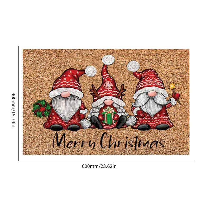 Christmas Gnome Dwarf Doormat Merry Christmas Welcome Carpet Door Rug (2) Newly