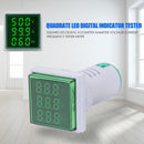 Square LED Digital Voltmeter Voltage Current Frequency Tester Meter (Green)