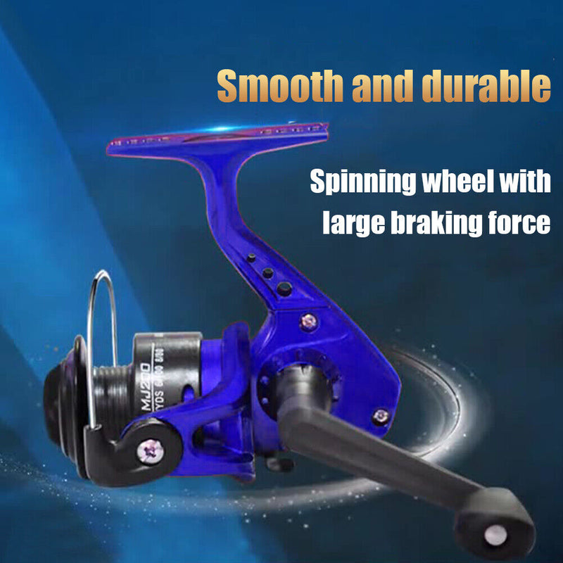 3BB Metal Spool Spinning Reel Smooth Casting Wheel for Saltwater (Blue)