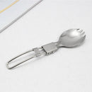 Foldable Portable Outdoor Hiking Spoon Fork Camping Backpacking Cook Dinnerware