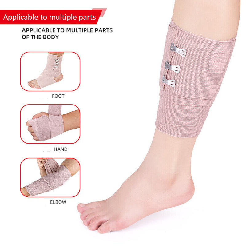 Sprain Treatment Elastic Bandage Roll Wound Dressing Sports First Aid Banda