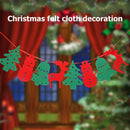 Christmas Hanging Bunting Banner DIY Xmas Tree Bell Elk Pull Flags Pennant Decor