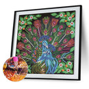 5D Diamond Painting Peacock Partial Special Shape Drill Wall DIY (UP274) Newly