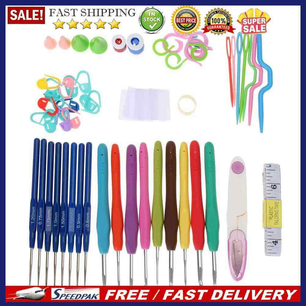 17 Sizes Crochet Hook Needles Stitches Knitting Craft Case Crochet