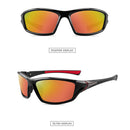 Polarized Sunglasses Men UV400 Outdoor Driving Eyewear (Black Red Film)